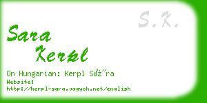 sara kerpl business card